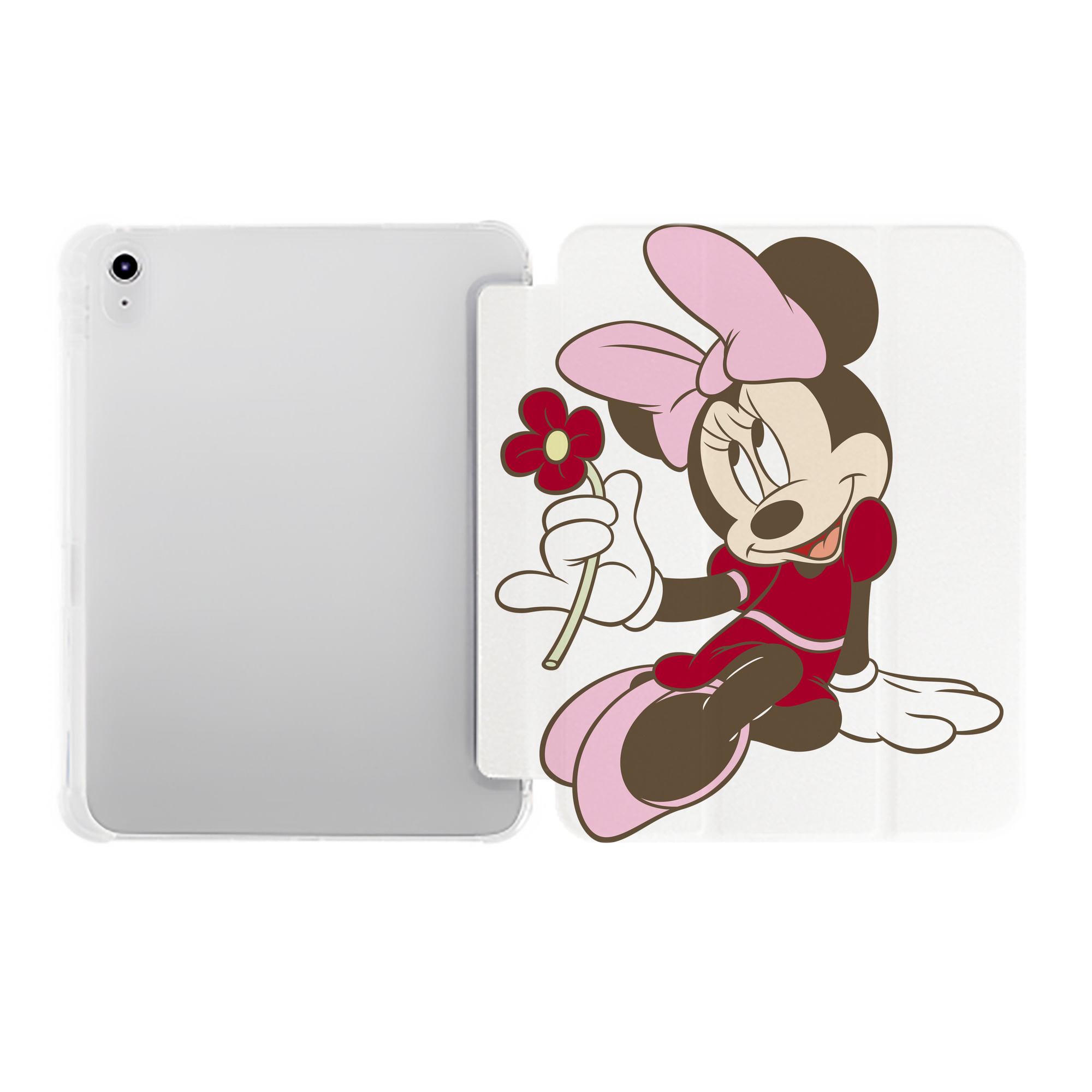 （画像用） ミッキーマウス Mickey Mouse IPad ケース ペン収納付き 三つ折りスタンド PUレザー×シリコン 対応機種9.5/10.5/10.9インチ